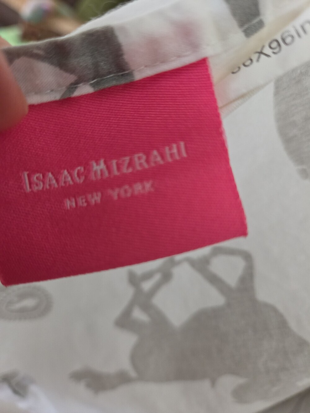 Isaac Mizrahi New York Twin Sheet Set Equestrian Horse Print 100% Cotton 3 Pc - Picture 4 of 5